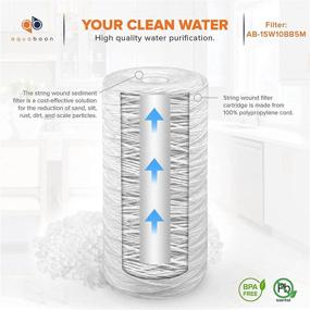 img 2 attached to 💧 Aquaboon 4-Pack Micron Sediment Cartridge: High-Quality Filter for Superior Water Filtration