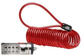 img 1 attached to Secure Your Devices on the Go with the Kensington Portable Combination Cable Lock - Red (K64671AM)