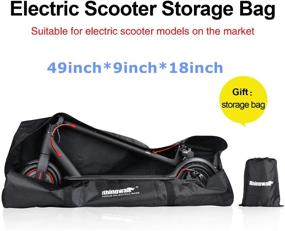 img 3 attached to 🛴 Foldable Electric Scooter Carrying Bag - Heavy Duty E-Scooter Storage Transport Bag for Xiaomi Mijia M365 / M365 Pro & Segway - Accessory Backpack Handbag Shoulder Bag