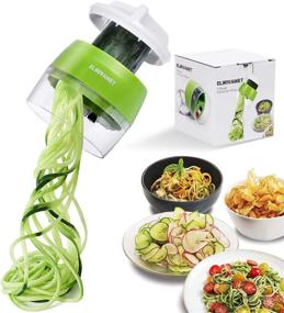 img 4 attached to Handheld Spiralizer Vegetable Slicer Veggie