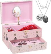 🎵 efubaby jewelry box for girls: music box girls & unicorn necklace and bracelet jewelry boxes with spinning ballerina & drawer - musical jewelry boxes for girls - birthday gift logo