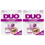 duo quick-set dark false strip lash adhesive, dark drying formula 0.18 oz x 2 packs logo