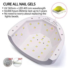 img 3 attached to 💅 Powerful 48W UV LED Nail Lamp: SUNUV Gel Nail Light with 3 Timers for Quick Drying - SUNone