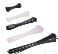 img 1 attached to 🔗 400 Pack Cable Zip Ties: Self-Locking Nylon Ties for Wire Management - Assorted Sizes 4+6+8+12-Inch - Multi-Purpose Zip Wire Tie for Home, Garden, Office, Garage, and Workshop (Black) review by Wendy Rodriguez