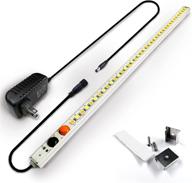 alide 15-inch waterproof led light bar for kitchen cabinet, counter, and desk - 12v plug-in, 3-color mode (3000k warm white, 6000k cool daylight white), under closet shelf lights with adapter & magnet логотип