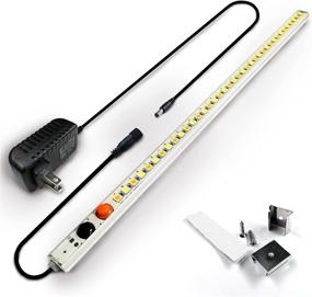 img 4 attached to ALIDE 15-inch Waterproof LED Light Bar for Kitchen Cabinet, Counter, and Desk - 12V Plug-in, 3-Color Mode (3000K Warm White, 6000K Cool Daylight White), Under Closet Shelf Lights with Adapter & Magnet