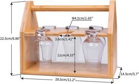 img 3 attached to 🥃 Bamboo Whiskey Glass Rack by Jillmo - Stylish Tasting Glassware Holder (Holder Only)