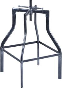 img 1 attached to 🪑 Concord Adjustable Barstool with Pine Wood Seat and Industrial Grey Metal Finish by Armen Living