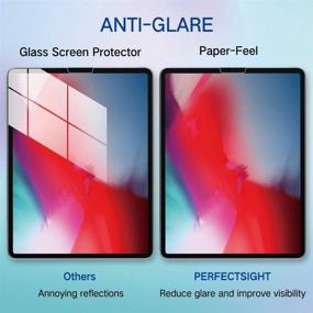 img 3 attached to 📱 Стекло PERFECTSIGHT Paper-Feel Screen Protector для iPad Pro 11 (2021/2020/2018)/ Air 4 2020, премиум ПЭТ пленка с совместимостью с Apple Pencil & Face ID, улучшенная чувствительность к касанию, антибликовое покрытие и защита от царапин [не стекло]