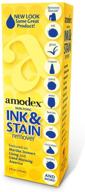 🖋️ ink and stain remover by amodex - effectively cleans marker, ink, crayon, pen, makeup from furniture, skin, clothing, fabric, leather - liquid solution in a convenient 4 fl oz bottle logo