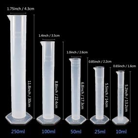 img 3 attached to Teenitor Plastic Graduated Cylinders - 500ml & 1000ml