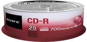 img 1 attached to 📀 Sony 25CDQ80SP CD-R 700MB/80min Spindle - Pack of 25: Reliable and High-Quality Blank Discs