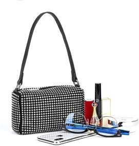 img 3 attached to 👛 Women's Crystal-Studded Sparkling Crossbody Handbags - Perfect Handbags & Wallets for Clutches & Evening Events