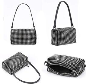 img 1 attached to 👛 Women's Crystal-Studded Sparkling Crossbody Handbags - Perfect Handbags & Wallets for Clutches & Evening Events
