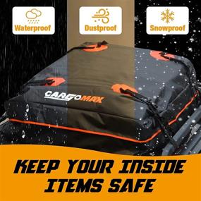 img 1 attached to CARGOMAX 15 Cubit Feet Waterproof Vehicle Roof Bag - Rooftop Cargo Carrier for All Vehicles with/Without Rack, Anti-Slip Mat, 8 Strong Straps, 6 Door Hooks