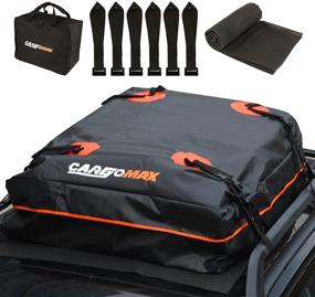 img 4 attached to CARGOMAX 15 Cubit Feet Waterproof Vehicle Roof Bag - Rooftop Cargo Carrier for All Vehicles with/Without Rack, Anti-Slip Mat, 8 Strong Straps, 6 Door Hooks