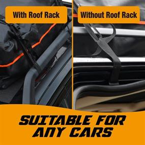 img 2 attached to CARGOMAX 15 Cubit Feet Waterproof Vehicle Roof Bag - Rooftop Cargo Carrier for All Vehicles with/Without Rack, Anti-Slip Mat, 8 Strong Straps, 6 Door Hooks