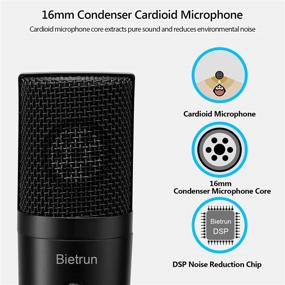 img 2 attached to USB Computer Microphone with Mute/3.5mm Headphone Jack | 24-bit Plug and Play Metal Cardioid Condenser Streaming Mic for Mac and Windows | Laptop, Desktop, Zoom Meeting, YouTube, Recording, Skype