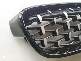 img 2 attached to 🚗 Enhance your BMW 3 Series with OP F30 F31 F35 Diamond Star Bumper Front Kidney Grille ABS Grill M3 Radiator Mesh