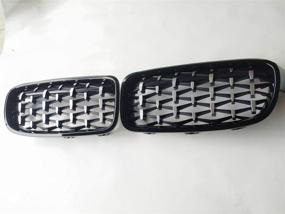 img 1 attached to 🚗 Enhance your BMW 3 Series with OP F30 F31 F35 Diamond Star Bumper Front Kidney Grille ABS Grill M3 Radiator Mesh