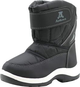 img 4 attached to 👞 Apakowa Weather Boots: Top-Quality Shoes for Toddler Little Boys' Outdoor Adventures