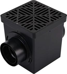 img 3 attached to 🔌 NDS 1244 Catch Basin Outlet Adapter - Fits 3-inch & 4-inch Drain Pipes, Color: Black