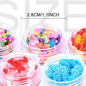 img 3 attached to 🍉 24 Boxes Nail Art Slices for DIY: FANDAMEI 3D Fruit Flowers Star Heart Shapes - Nail Art, Slime Making, Craft, Decoration. Cute Design Fruit Nail Art Slice