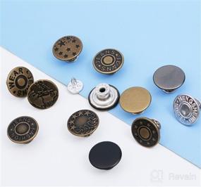 img 5 attached to 👖 Silver Instant Jean Button Pins for Pants - No Sew or Tools Required! 4 Sets of Replacement Buttons for Jeans, Simple Installation, Reusable and Adjustable