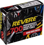 🔧 revere bicycles 2-pack of tubes: premium black 700c x 28-35 60mm presta valve. free replacement for manufacturer defects & flat tire guarantee. logo