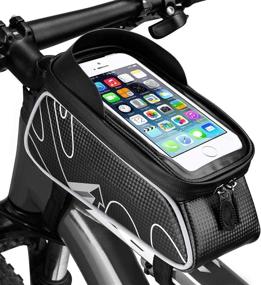 img 4 attached to 🚲 VANWALK Bike Bag with Phone Holder and Waterproof Touchscreen Case for iPhone 11 Pro X XR XS 8 7 Plus/Samsung Galaxy s10e s10 s9 s8 Below 6.2'', Mountain Bike Handlebar Bag