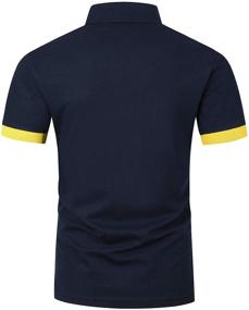 img 3 attached to GHYUGR Sleeve Contrast T Shirt: Superior Men's Clothing with Eye-Catching Style