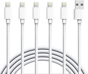 img 4 attached to 📱 MFi Certified iPhone Charger, 5Pack 6FT Lightning Cable - Extra Long Charging Cord Compatible with iPhone 13/12, 11 Pro Max, XR, XS, X, 8, 8 Plus, 7, 7 Plus, 6s, 6s Plus, 6, 6 Plus & More