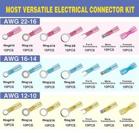 img 3 attached to 🔌 Haisstronica Insulated Electrical Connectors: 3 Colors for Ultimate Connectivity