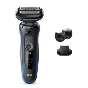 img 4 attached to 🪒 Braun Series 5 5020cs: Electric Razor for Men with Beard Trimmer, Wet & Dry, EasyClean - Black, 5 Piece Set