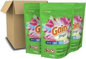 img 2 attached to 🌸 Get Fresh and Clean with Gain Flings 3-in-1 Liquid Laundry Detergent Pacs - Spring Daydream Scent, 3 Bag Value Pack - 111 Count, HE Compatible