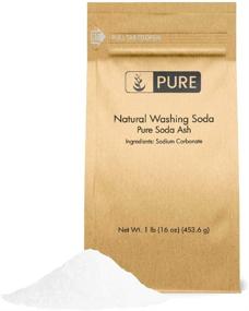 img 3 attached to 🌱 PURE Natural Washing Soda Sodium Carbonate (1 lb.) - Eco-Friendly Packaging, Multi-Purpose Cleaner, Water Softener, Stain-Remover