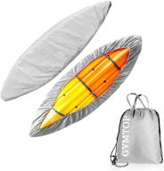 7.8-18ft waterproof kayak canoe cover - gymtop | storage dust cover with uv protection | sunblock shield for fishing boat, kayak, canoe | available in 7 sizes and multiple colors logo