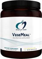 🌱 delicious vanilla pea protein meal replacement shake - vegemeal powder by designs for health - packed with 16g non-dairy pea protein, essential vitamins, and minerals - 540g smoothie drink mix (15 servings) logo