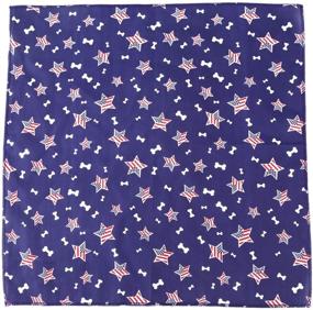 img 3 attached to 🐶 Washable Dog Bandanas: American Flag Square Design for a Patriotic Independence Day Dog Collar - TinaWood Blue