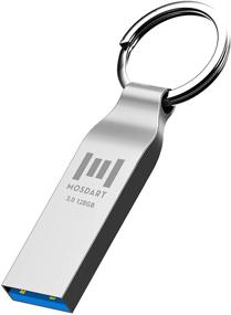 img 4 attached to 🔑 MOSDART 128GB USB 3.0 Flash Drive Metal Keychain Zip Drive | Up to 90MB/s High-Speed USB3.0 Thumb Drive | 128 GB Waterproof Jump Drive Memory Stick - Silver