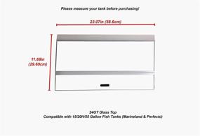 img 1 attached to 🐠 H2Pro 24" Glass Canopy for 15/20/55-Gallon Aquarium Fish Tank: Premium design and dimensions (23.07 x 11.69 x 0.16in)