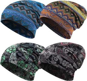 img 4 attached to 🧣 Cotton Face Bandanas: Multi-purpose Headwear for Sports, Chemo Cap, Hair Loss, and Nightcap