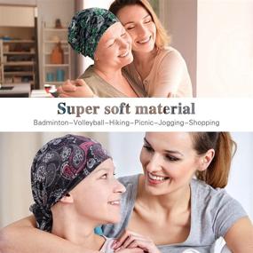 img 1 attached to 🧣 Cotton Face Bandanas: Multi-purpose Headwear for Sports, Chemo Cap, Hair Loss, and Nightcap