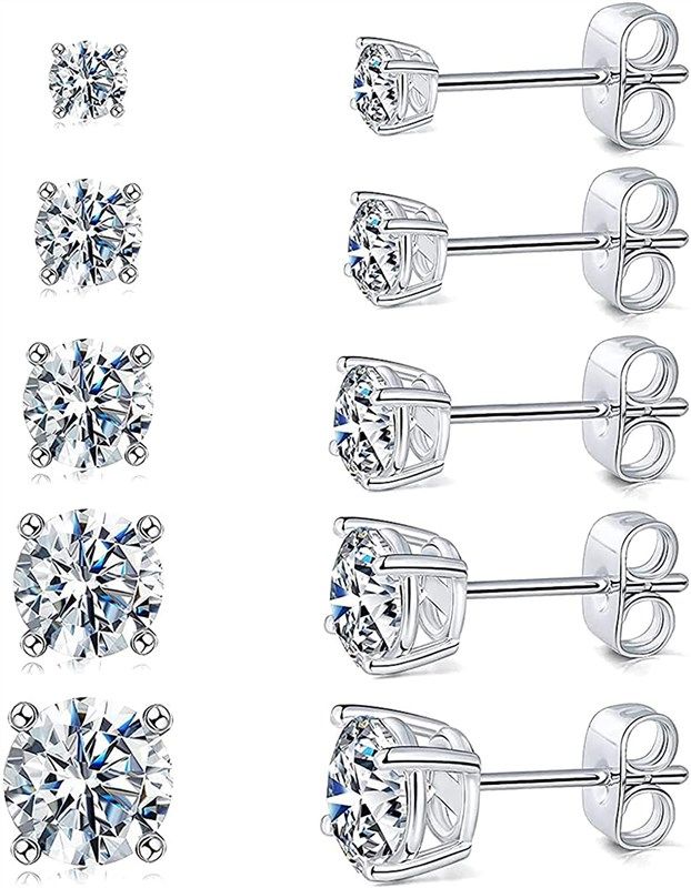 gemsme white plated zirconia earrings 로고