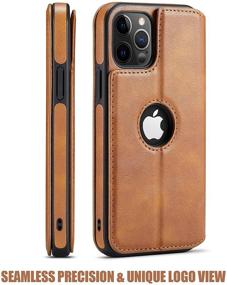 img 2 attached to Casus Logo View Compatible With IPhone 12 Pro Max Wallet Case Slim Magnetic Flip Cover Faux Leather With Card Holder Slot Thin Kickstand (2020) 6