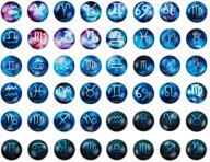 🔮 unique ph pandahall 12mm astrology horoscope dome gems: 96pcs 12 constellation pattern cabochons for jewelry making & handcrafts logo