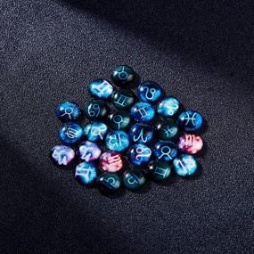 img 2 attached to 🔮 Unique PH PandaHall 12mm Astrology Horoscope Dome Gems: 96pcs 12 Constellation Pattern Cabochons for Jewelry Making & Handcrafts