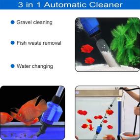 img 3 attached to 🐠 COODIA 16W Vacuum Gravel Cleaner: Automatic Aquarium Sludge Extractor & Water Changer, 3-in-1 Efficiency!