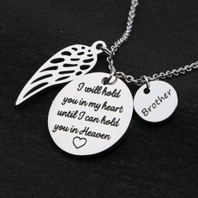 img 2 attached to 💔 Sympathy Necklace for Loss of Dad, Mom, or Husband - Memorial Remembrance Jewelry with Angel Wings | Stainless Steel Pendant in Silver