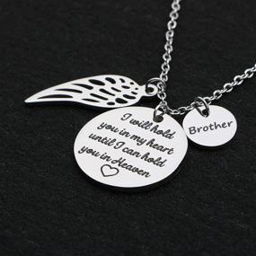 img 3 attached to 💔 Sympathy Necklace for Loss of Dad, Mom, or Husband - Memorial Remembrance Jewelry with Angel Wings | Stainless Steel Pendant in Silver